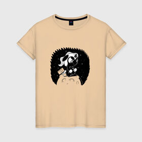 Женская футболка хлопок с принтом Luna (Time out) в Петрозаводске, 100% хлопок | прямой крой, круглый вырез горловины, длина до линии бедер, слегка спущенное плечо | mlp | out | pony | time | время | вышло | луна | пони