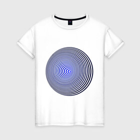 Женская футболка хлопок с принтом Вмятина в Петрозаводске, 100% хлопок | прямой крой, круглый вырез горловины, длина до линии бедер, слегка спущенное плечо | вмятина | восприятие | иллюзии | мозг | обман зрения | оптическая | цвет