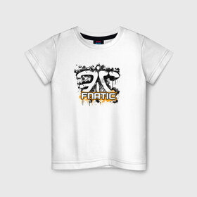 Детская футболка хлопок с принтом Fnatic Team в Петрозаводске, 100% хлопок | круглый вырез горловины, полуприлегающий силуэт, длина до линии бедер | Тематика изображения на принте: counter strike | csgo | fnatic