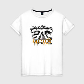 Женская футболка хлопок с принтом Fnatic Team в Петрозаводске, 100% хлопок | прямой крой, круглый вырез горловины, длина до линии бедер, слегка спущенное плечо | counter strike | csgo | fnatic