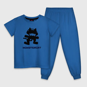 Детская пижама хлопок с принтом Monstercat в Петрозаводске, 100% хлопок |  брюки и футболка прямого кроя, без карманов, на брюках мягкая резинка на поясе и по низу штанин
 | 