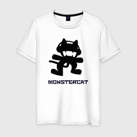 Мужская футболка хлопок с принтом monstercat в Петрозаводске, 100% хлопок | прямой крой, круглый вырез горловины, длина до линии бедер, слегка спущенное плечо. | Тематика изображения на принте: 