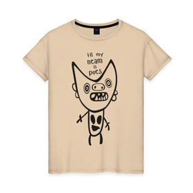 Женская футболка хлопок с принтом Poes в Петрозаводске, 100% хлопок | прямой крой, круглый вырез горловины, длина до линии бедер, слегка спущенное плечо | die antwoord