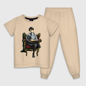 Детская пижама хлопок с принтом Капрал Леви в Петрозаводске, 100% хлопок |  брюки и футболка прямого кроя, без карманов, на брюках мягкая резинка на поясе и по низу штанин
 | Тематика изображения на принте: титан