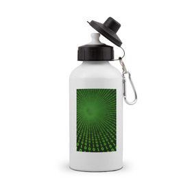 Бутылка спортивная с принтом Цифровая иллюзия в Петрозаводске, металл | емкость — 500 мл, в комплекте две пластиковые крышки и карабин для крепления | обман зрения | оптическая иллюзия | прикол | фокус