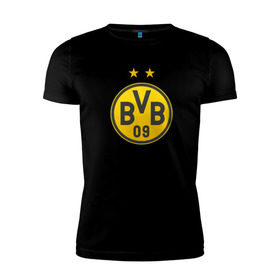 Мужская футболка премиум с принтом Borussia Dortmund в Петрозаводске, 92% хлопок, 8% лайкра | приталенный силуэт, круглый вырез ворота, длина до линии бедра, короткий рукав | bvb borussia mr marcoreus dortmund borussiado