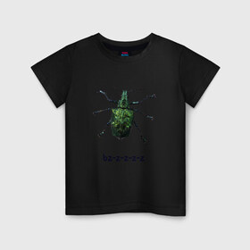 Детская футболка хлопок с принтом BUG в Петрозаводске, 100% хлопок | круглый вырез горловины, полуприлегающий силуэт, длина до линии бедер | bzzzzzzzzzzzzzz...лапки | жук | насекомое | ужас