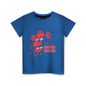 Детская футболка хлопок с принтом Five Nights At Freddy`s в Петрозаводске, 100% хлопок | круглый вырез горловины, полуприлегающий силуэт, длина до линии бедер | five nights at freddys | fnaf | freddy | game over | игры | медведь | мишка | фнаф | фредди