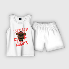 Детская пижама с шортами хлопок с принтом Five Nights At Freddys в Петрозаводске,  |  | five nights at freddys | fnaf | freddy | игры | медведь | мишка | фнаф | фредди