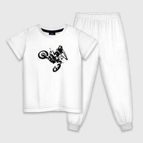 Детская пижама хлопок с принтом Мотокросс в Петрозаводске, 100% хлопок |  брюки и футболка прямого кроя, без карманов, на брюках мягкая резинка на поясе и по низу штанин
 | motokross | мото