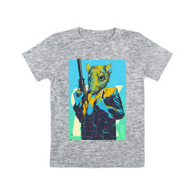 Детская футболка хлопок с принтом Hotline miami в Петрозаводске, 100% хлопок | круглый вырез горловины, полуприлегающий силуэт, длина до линии бедер | Тематика изображения на принте: hotline miami