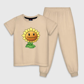 Детская пижама хлопок с принтом Plants Vs Zombies в Петрозаводске, 100% хлопок |  брюки и футболка прямого кроя, без карманов, на брюках мягкая резинка на поясе и по низу штанин
 | растения против зомби