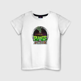 Детская футболка хлопок с принтом Plants vs Zombies в Петрозаводске, 100% хлопок | круглый вырез горловины, полуприлегающий силуэт, длина до линии бедер | Тематика изображения на принте: растения против зомби