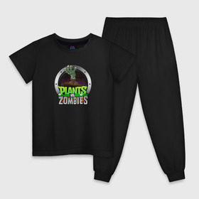 Детская пижама хлопок с принтом Plants vs Zombies в Петрозаводске, 100% хлопок |  брюки и футболка прямого кроя, без карманов, на брюках мягкая резинка на поясе и по низу штанин
 | растения против зомби