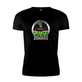 Мужская футболка премиум с принтом Plants vs Zombies в Петрозаводске, 92% хлопок, 8% лайкра | приталенный силуэт, круглый вырез ворота, длина до линии бедра, короткий рукав | растения против зомби