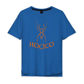 Мужская футболка хлопок Oversize с принтом Hocico в Петрозаводске, 100% хлопок | свободный крой, круглый ворот, “спинка” длиннее передней части | dark electro | logotip | лого группы hocicoназвание | музыка