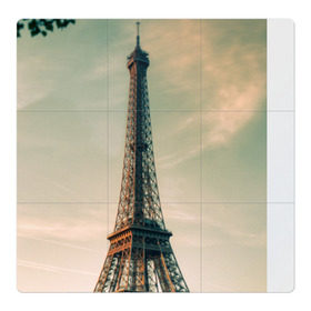 Магнитный плакат 3Х3 с принтом Париж в Петрозаводске, Полимерный материал с магнитным слоем | 9 деталей размером 9*9 см | башня | париж | франция | эйфелева