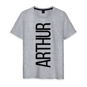 Мужская футболка хлопок с принтом Артур в Петрозаводске, 100% хлопок | прямой крой, круглый вырез горловины, длина до линии бедер, слегка спущенное плечо. | arthur | bigname | артур