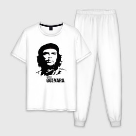 Мужская пижама хлопок с принтом Эрнесто Че гевара в Петрозаводске, 100% хлопок | брюки и футболка прямого кроя, без карманов, на брюках мягкая резинка на поясе и по низу штанин
 | che guevara | революционер