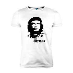 Мужская футболка премиум с принтом Эрнесто Че гевара в Петрозаводске, 92% хлопок, 8% лайкра | приталенный силуэт, круглый вырез ворота, длина до линии бедра, короткий рукав | che guevara | революционер