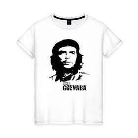 Женская футболка хлопок с принтом Эрнесто Че гевара в Петрозаводске, 100% хлопок | прямой крой, круглый вырез горловины, длина до линии бедер, слегка спущенное плечо | che guevara | революционер