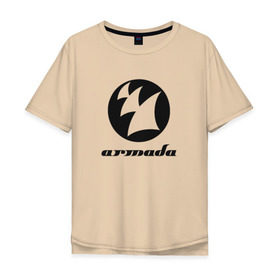 Мужская футболка хлопок Oversize с принтом Armada Music в Петрозаводске, 100% хлопок | свободный крой, круглый ворот, “спинка” длиннее передней части | Тематика изображения на принте: armada | armada music labelarmada music | trance