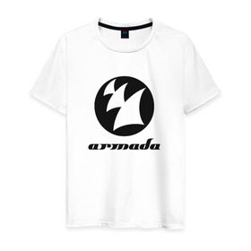 Мужская футболка хлопок с принтом Armada Music в Петрозаводске, 100% хлопок | прямой крой, круглый вырез горловины, длина до линии бедер, слегка спущенное плечо. | armada | armada music labelarmada music | trance