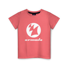Детская футболка хлопок с принтом Armada Music в Петрозаводске, 100% хлопок | круглый вырез горловины, полуприлегающий силуэт, длина до линии бедер | armada music | armada music labelarmada | trance