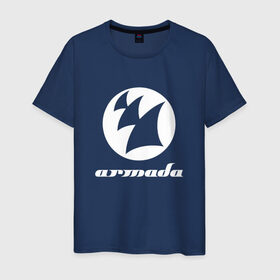 Мужская футболка хлопок с принтом Armada Music в Петрозаводске, 100% хлопок | прямой крой, круглый вырез горловины, длина до линии бедер, слегка спущенное плечо. | armada music | armada music labelarmada | trance