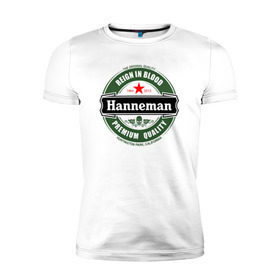 Мужская футболка премиум с принтом Hanneman в Петрозаводске, 92% хлопок, 8% лайкра | приталенный силуэт, круглый вырез ворота, длина до линии бедра, короткий рукав | hannemanhanneman | slayer