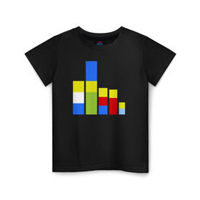 Детская футболка хлопок с принтом Симпсоны кубики в Петрозаводске, 100% хлопок | круглый вырез горловины, полуприлегающий силуэт, длина до линии бедер | the simpsons | барт | гомер | кубики | мардж | симпсоны