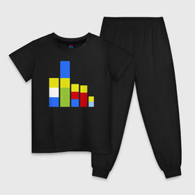 Детская пижама хлопок с принтом Симпсоны кубики в Петрозаводске, 100% хлопок |  брюки и футболка прямого кроя, без карманов, на брюках мягкая резинка на поясе и по низу штанин
 | the simpsons | барт | гомер | кубики | мардж | симпсоны
