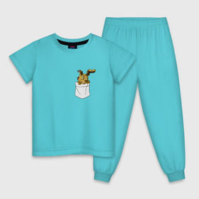 Детская пижама хлопок с принтом Springtrap в кармане FNAF в Петрозаводске, 100% хлопок |  брюки и футболка прямого кроя, без карманов, на брюках мягкая резинка на поясе и по низу штанин
 | Тематика изображения на принте: fnaf | springtrap | карман | фнаф