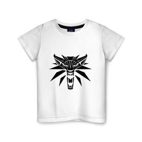 Детская футболка хлопок с принтом The Witcher 3 в Петрозаводске, 100% хлопок | круглый вырез горловины, полуприлегающий силуэт, длина до линии бедер | ведьмак