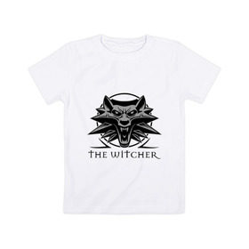 Детская футболка хлопок с принтом The Witcher 3 в Петрозаводске, 100% хлопок | круглый вырез горловины, полуприлегающий силуэт, длина до линии бедер | ведьмак