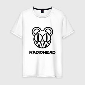 Мужская футболка хлопок с принтом Radiohead в Петрозаводске, 100% хлопок | прямой крой, круглый вырез горловины, длина до линии бедер, слегка спущенное плечо. | creep | emi | radiohead | rok