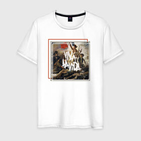Мужская футболка хлопок с принтом Viva La Vida в Петрозаводске, 100% хлопок | прямой крой, круглый вырез горловины, длина до линии бедер, слегка спущенное плечо. | coldplay | ghost stories | mylo xyloto | parachutes
