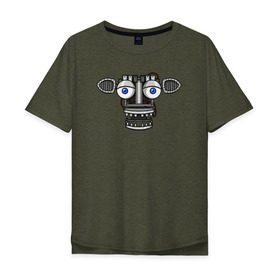 Мужская футболка хлопок Oversize с принтом Endoskeleton FNAF в Петрозаводске, 100% хлопок | свободный крой, круглый ворот, “спинка” длиннее передней части | endoskeleton | fnaf | фнаф