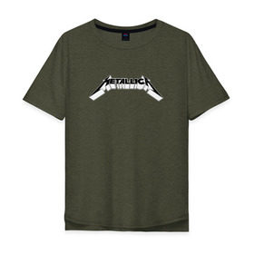 Мужская футболка хлопок Oversize с принтом Логотип Metallica (old) в Петрозаводске, 100% хлопок | свободный крой, круглый ворот, “спинка” длиннее передней части | металлика
