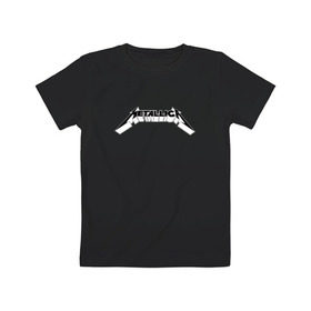 Детская футболка хлопок с принтом Логотип Metallica (old) в Петрозаводске, 100% хлопок | круглый вырез горловины, полуприлегающий силуэт, длина до линии бедер | металлика