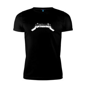 Мужская футболка премиум с принтом Логотип Metallica (old) в Петрозаводске, 92% хлопок, 8% лайкра | приталенный силуэт, круглый вырез ворота, длина до линии бедра, короткий рукав | металлика