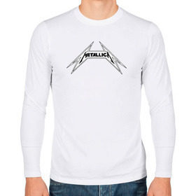 Мужской лонгслив хлопок с принтом Metallica logo (b) в Петрозаводске, 100% хлопок |  | Тематика изображения на принте: металлика