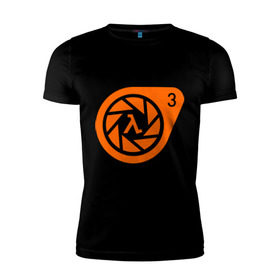 Мужская футболка премиум с принтом Half-Life 3 в Петрозаводске, 92% хлопок, 8% лайкра | приталенный силуэт, круглый вырез ворота, длина до линии бедра, короткий рукав | Тематика изображения на принте: half life | игра | халф лайф