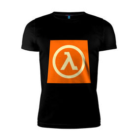 Мужская футболка премиум с принтом Half-Life в Петрозаводске, 92% хлопок, 8% лайкра | приталенный силуэт, круглый вырез ворота, длина до линии бедра, короткий рукав | half life | игра | халф лайф
