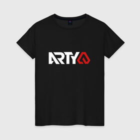 Женская футболка хлопок с принтом Arty в Петрозаводске, 100% хлопок | прямой крой, круглый вырез горловины, длина до линии бедер, слегка спущенное плечо | dj | house | trance | арты