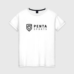 Женская футболка хлопок с принтом Team Penta sports в Петрозаводске, 100% хлопок | прямой крой, круглый вырез горловины, длина до линии бедер, слегка спущенное плечо | counter   strike | team