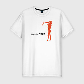 Мужская футболка премиум с принтом Depeche Mode в Петрозаводске, 92% хлопок, 8% лайкра | приталенный силуэт, круглый вырез ворота, длина до линии бедра, короткий рукав | Тематика изображения на принте: 