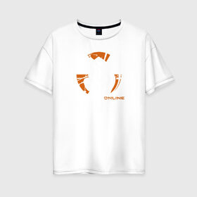 Женская футболка хлопок Oversize с принтом Stalker в Петрозаводске, 100% хлопок | свободный крой, круглый ворот, спущенный рукав, длина до линии бедер
 | shooter | stalker | радиация | шутер