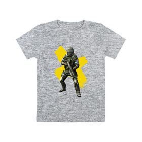 Детская футболка хлопок с принтом STALKER в Петрозаводске, 100% хлопок | круглый вырез горловины, полуприлегающий силуэт, длина до линии бедер | shooter | stalker | радиация | шутер