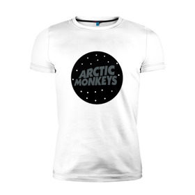 Мужская футболка премиум с принтом Arctic Monkeys в Петрозаводске, 92% хлопок, 8% лайкра | приталенный силуэт, круглый вырез ворота, длина до линии бедра, короткий рукав | arctic monkeys  британская инди рок группаmonkeys | джейм кук